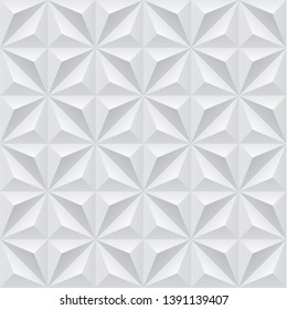 Seamless white 3d background. Abstract geometric texture pattern.