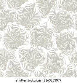 seamless white  abstract  floral background with grey  leaves. Vector floral pattern