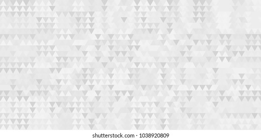 Seamless white abstract triangle pattern. Low polygonal geometric background print of abstract triangles.