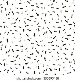 Seamless white background with black arrows