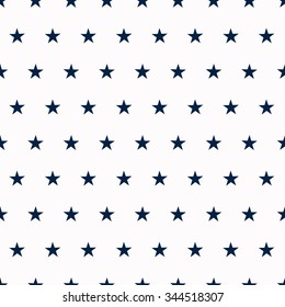 Seamless White Background With Blue Stars