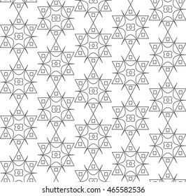 Seamless white and black abstract pattern  for background