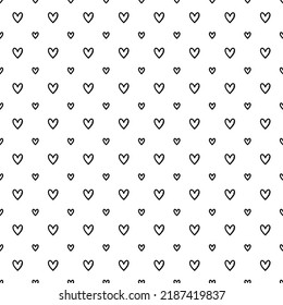 Seamless White And Black Heart Shaped Abstract Geometric Background Vector For Wallpaper Wrapping Background