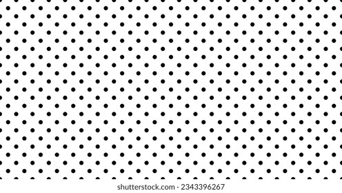 Seamless white black polka dot on white background