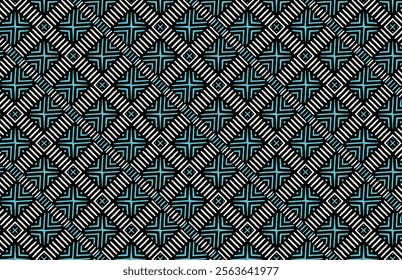 Seamless white and blue grunge stripes fabric pattern