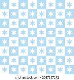 seamless white and blue stars pattern. vector illustration