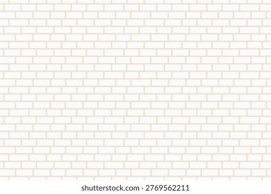 Seamless white brick wall pattern for minimalist architectural backgrounds and clean web design. This flat masonry texture is perfect for urban themes, interiors, and construction layouts.