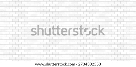 Seamless white brick wall pattern. subway tile background. ceramic tiled texture. Vector illustration usable for interior design and decor.