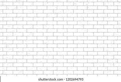 Seamless white brick wall texture or background with copy space for display of content design for advertisement product. Vector illustration