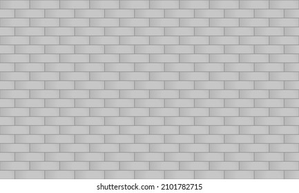 Patrón de paredes de ladrillo blanco inmaculado. Ornamento geométrico. Motif mosaico. Fondo de la cuadrícula. Elemento de diseño digital. baño Piedra o cocina de cerámica. La textura de la pared de ladrillo o del suelo. Ilustración plana vectorial.