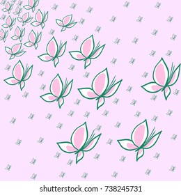 seamless white cat pattern vector illustration