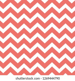 Seamless White Coral Zig Zag Lines Two-Tone Vector Pattern