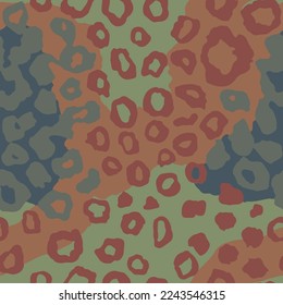 Seamless White Creative Fresh Leather Template Background. Military Endless Tropical Organic Fur, Seamless Shape Art. Repeated Khaki Jungle Decor Vector.
