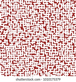 Seamless White Cross Hatching Structure Red Background Vector Pattern