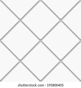 Seamless white diagonal square tiles with realistic shadow  