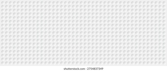 Seamless white dimpled texture, golf ball style background pattern. Surface design template element.