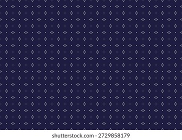 Padrão de ponto branco sem costura no fundo azul escuro, design para pano, tapete, batik, papel de parede, embalagem etc.