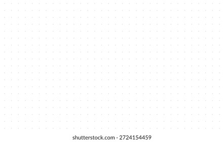 Fundo de textura de papel de grade branco sem costura pontilhado. Usado para um notebook, diário de marcadores, design de desenho técnico e esboço de design. Ilustração vetorial