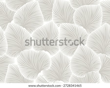 seamless white floral background with abstract grey  leaves. Vector floral pattern