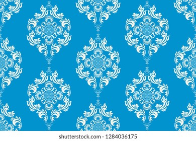 Seamless white floral wallpaper pattern. Floral ornament on background. Contemporary pattern. Wallpaper pattern