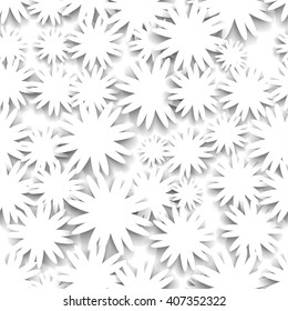 Seamless White Flower Pattern
