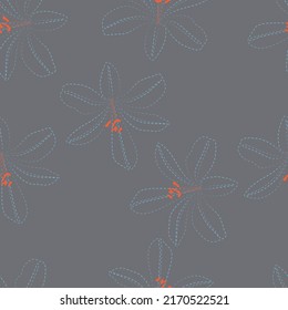 Seamless white flower pattern design. Fabric textile for shirt, wallpaper etc.