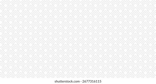 Seamless white geometric pattern with diamond shapes, minimal abstract background design for modern, elegant, and decorative use.