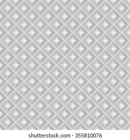 Seamless white geometric pattern, diamonds, squares, 3D tiles, vector ESP8. Endless texture can be used for wallpaper, pattern fills, web page  background,surface textures.