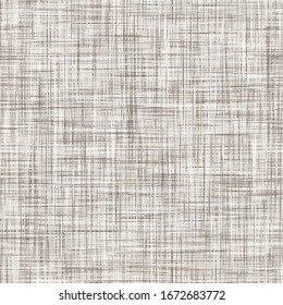 Seamless  white grey woven linen texture background. Raw ecru flax hemp fiber natural pattern. Organic fibre close up weave fabric for surface material. Ecru natural gray cloth textured rough canvas.