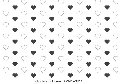Diseño de patrón de corazón blanco sin costuras