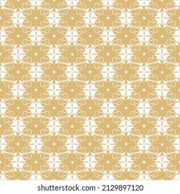 Seamless white lace pattern on a beige background