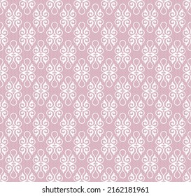 patrón de encaje blanco ininterrumpido sobre fondo rosa