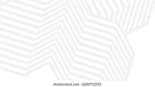 Um padrão geométrico branco e cinza claro sem costura apresenta linhas angulares em camadas formando um fundo moderno e minimalista com um design limpo, abstrato e visualmente envolvente