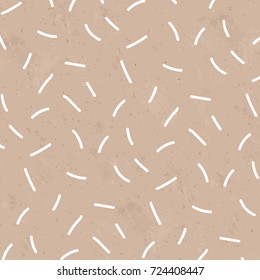 Seamless White Lines Brown Paper Pattern