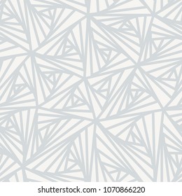 Seamless white pattern. Abstract line geometric ornament. Light white and grey background