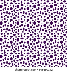 Seamless white pattern with dark blue polka dots in different sizes as a background - Eps10 vector graphics and illustration