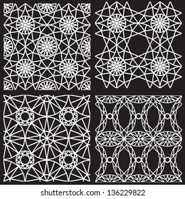Seamless white pattern from diamond cutting