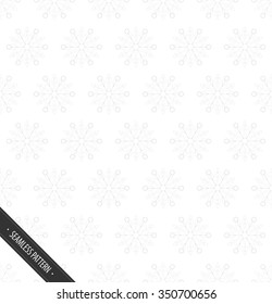Seamless White Pattern with Snowflakes | EPS10 Vector