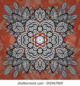 Seamless white pattern. Vector oriental ornament. Seamless pattern on background with white elements.