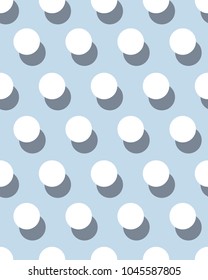 Punto de polka blanco sin foco con patrón de sombra de desvío. Ilustración del vector