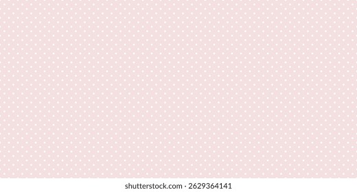 Seamless white polka dot pattern on pink background
