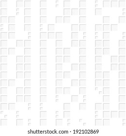 Seamless white rectangular origami pattern. Eps10