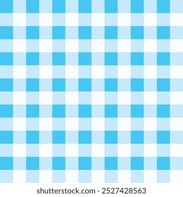 Seamless white red table cloth napkin pattern background with natural textile texture. Vector gingham striped checkered blanket tablecloth. Country fabric material for breakfast or dinner picnic