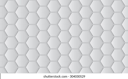 Seamless white shiny hi-tech hexagonal pattern vector