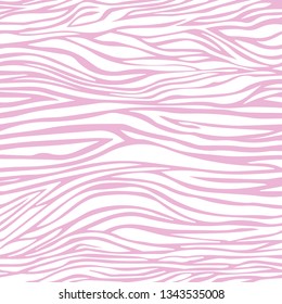 Seamless white and soft pink color geometric wavy skin pattern in vector illustration