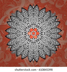 Seamless white texture curls. Oriental style arabesques. Brilliant lace, stylized flowers, paisley. Openwork delicate white pattern. Seamless pattern on background with white elements. Vector design.