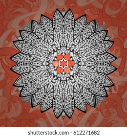 Seamless white texture curls. Oriental style arabesques. Brilliant lace, stylized flowers, paisley. Openwork delicate white pattern. Seamless pattern on background with white elements. Vector design.