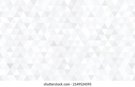 Seamless white triangles mosaic background  Silver geometric shapes pattern abstract gradient triangular retro shapes   illustration vetor 