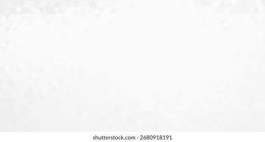 Seamless white triangles mosaic background, Silver geometric shapes pattern or abstract gradient triangular retro shapes,  illustration vector.