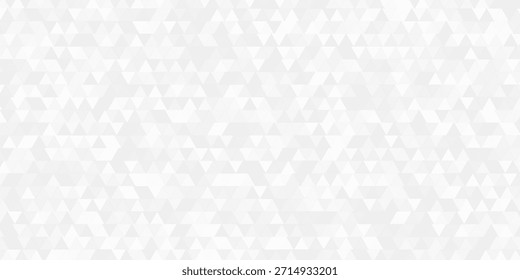 Seamless white triangles mosaic background, Silver geometric shapes pattern or abstract gradient triangular retro shapes,  illustration vector.